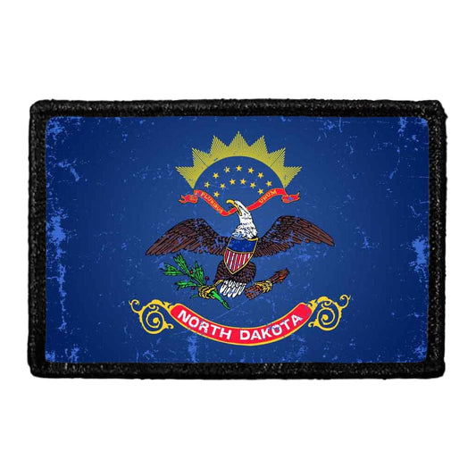 North Dakota State Flag - Color - Distressed - Removable Patch