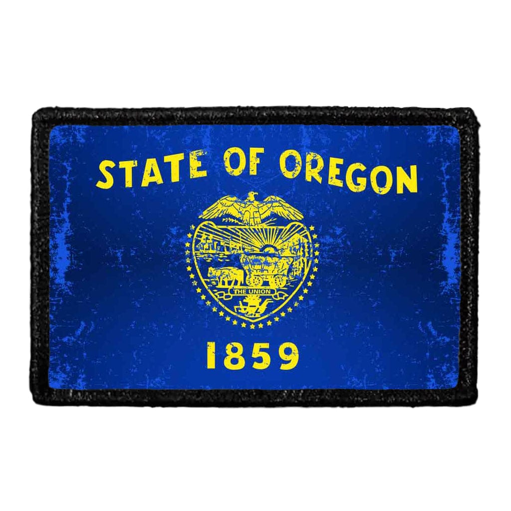 Oregon State Flag - Color - Distressed - Removable Patch