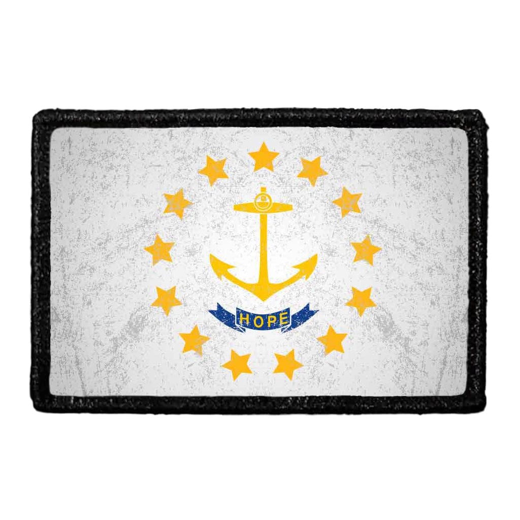 Rhode Island State Flag - Color - Distressed - Removable Patch