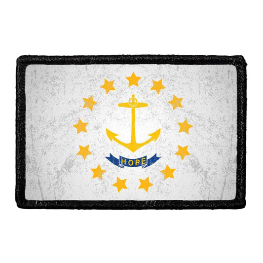 Rhode Island State Flag - Color - Distressed - Removable Patch