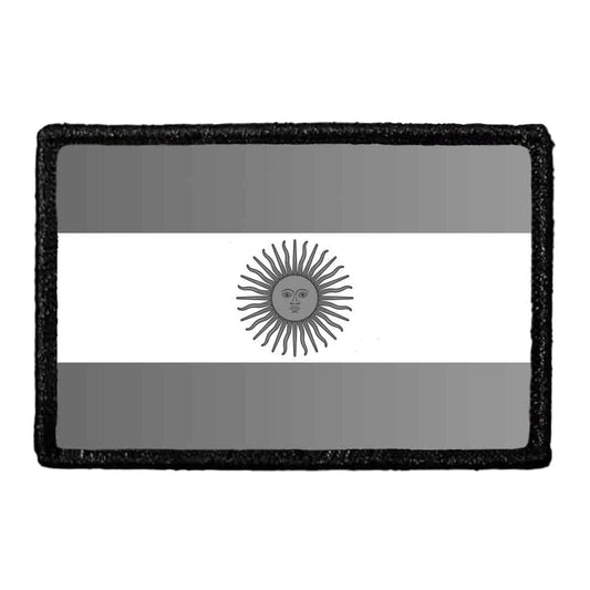 Argentina Flag - Black and White - Removable Patch
