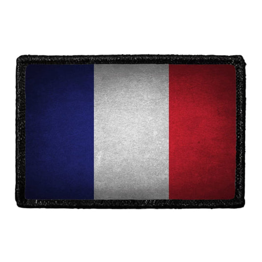 France Flag - Color - Distressed - Removable Patch