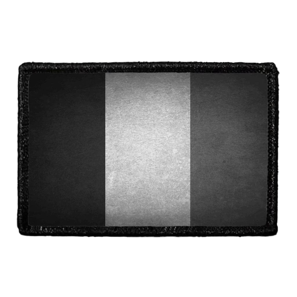 France Flag - Black and White - Distressed - Removable Patch