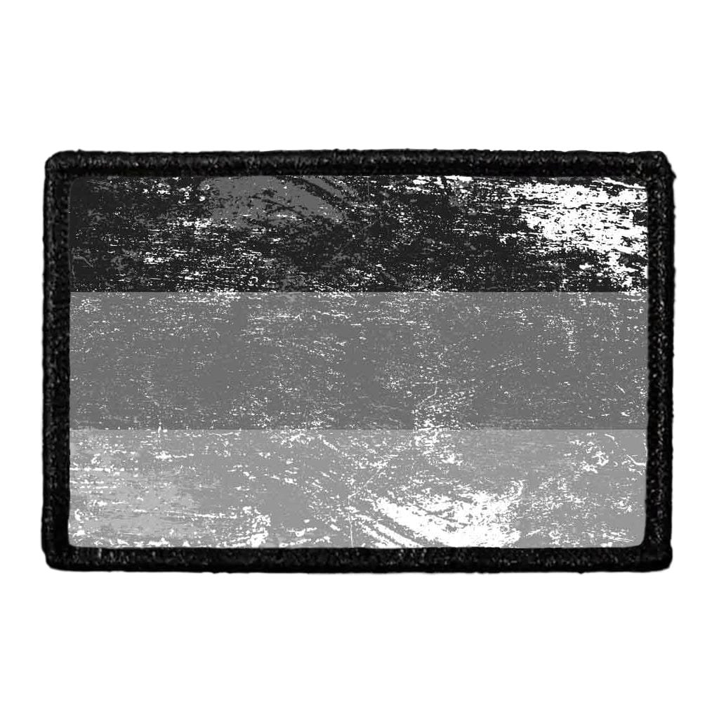 Germany Flag - Black and White - Distressed - Removable Patch