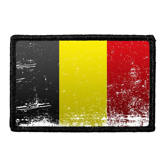 Belgium Flag - Color - Distressed - Removable Patch