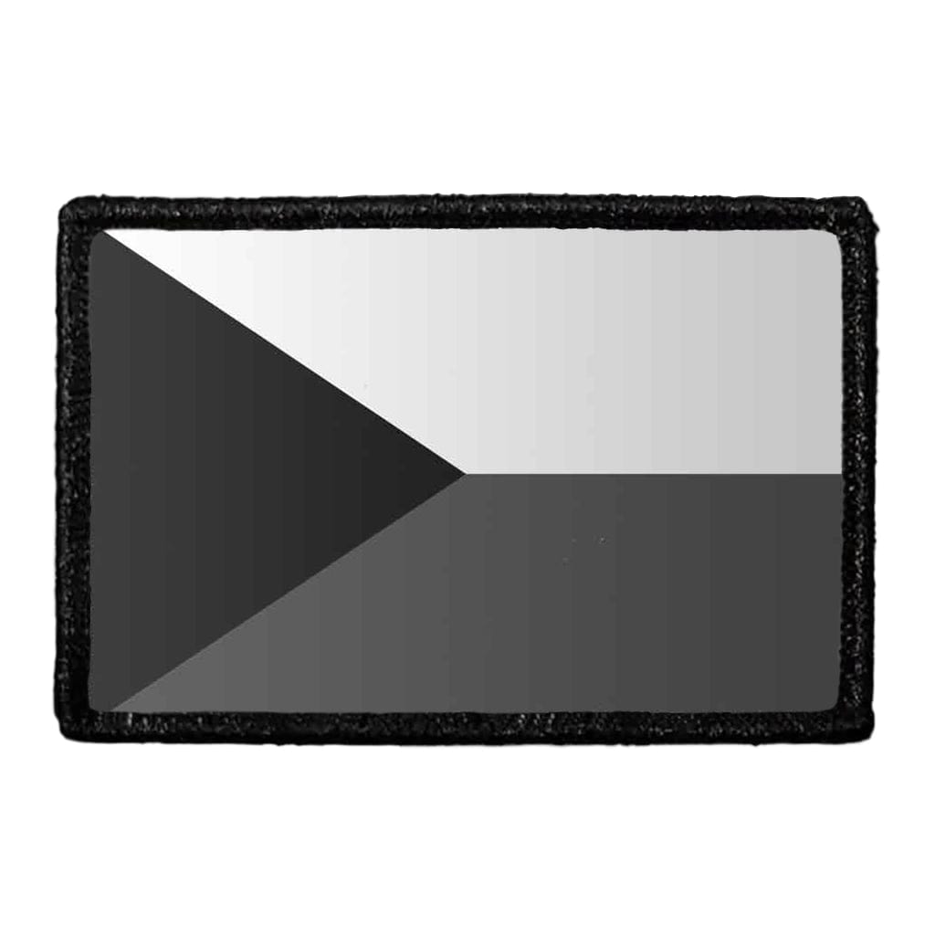 Czech Republic Flag - Black and White - Removable Patch