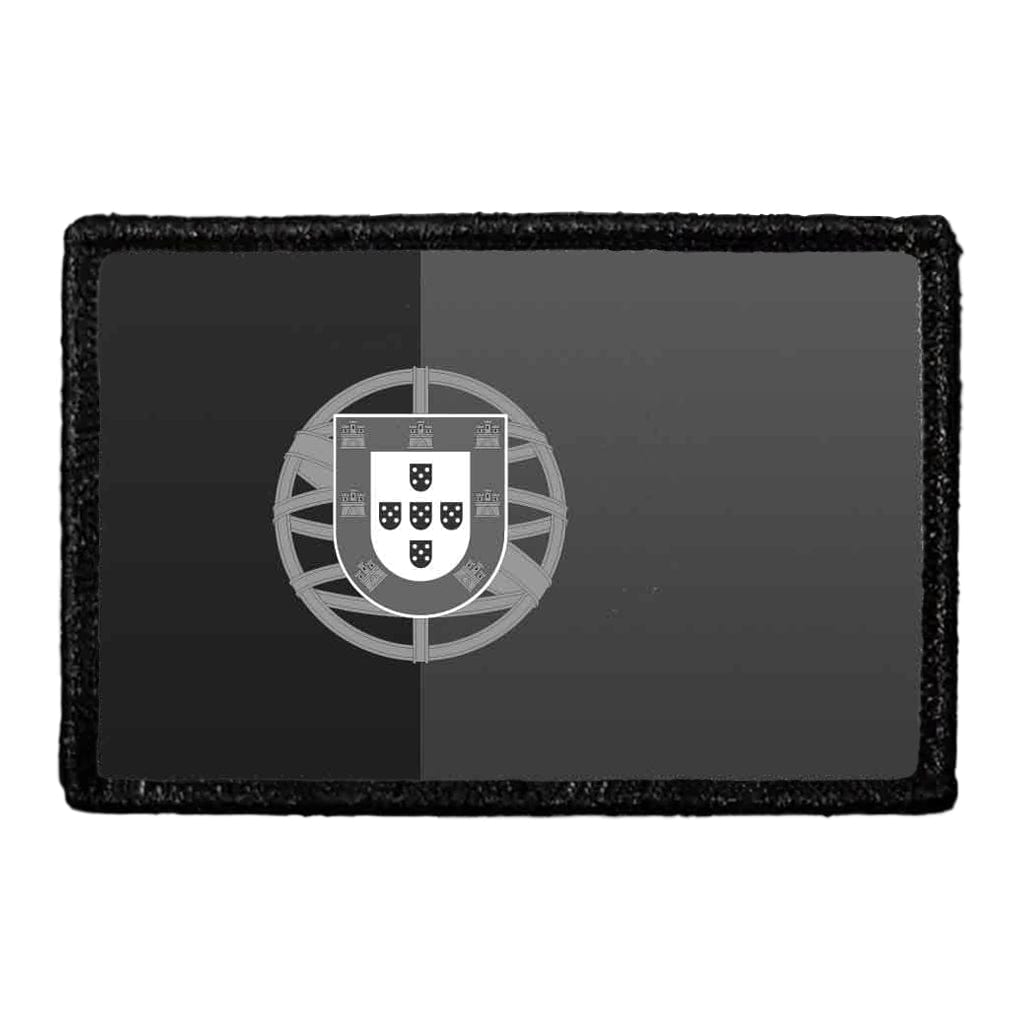 Portugal Flag - Black and White - Removable Patch