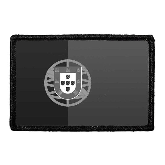 Portugal Flag - Black and White - Removable Patch