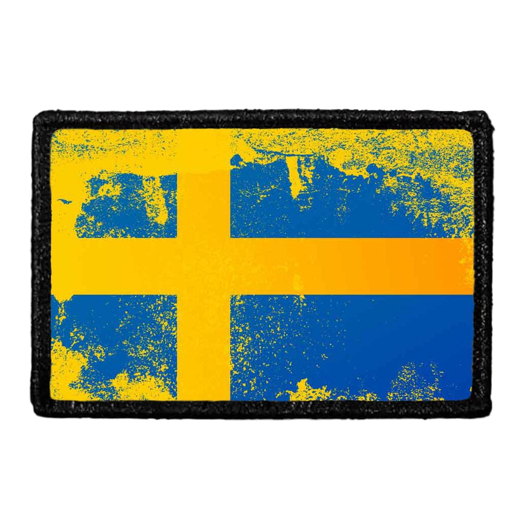 Sweden Flag - Color - Distressed - Removable Patch