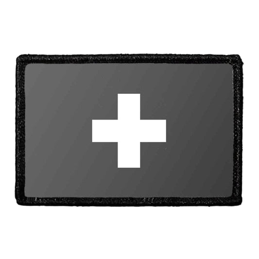 Switzerland Flag - Black and White - Removable Patch