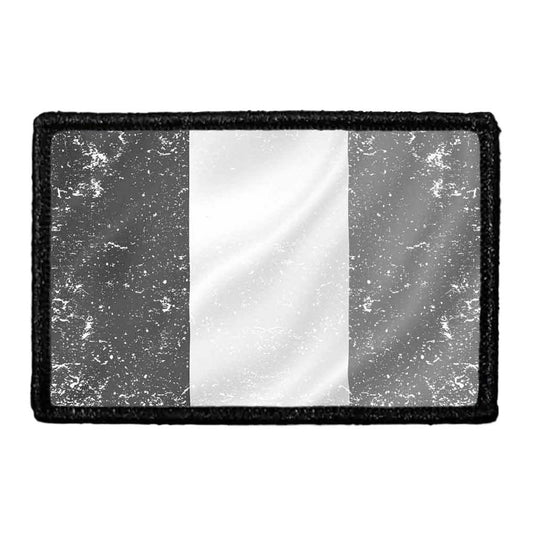 Ireland Flag - Black And White - Distressed - Removable Patch