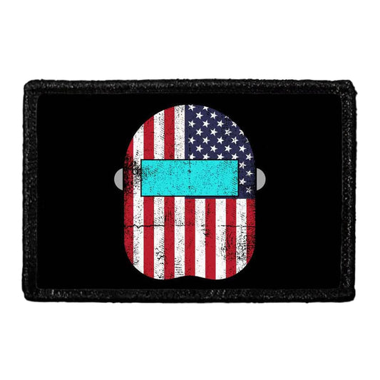 Welder Mask - US Flag - Removable Patch