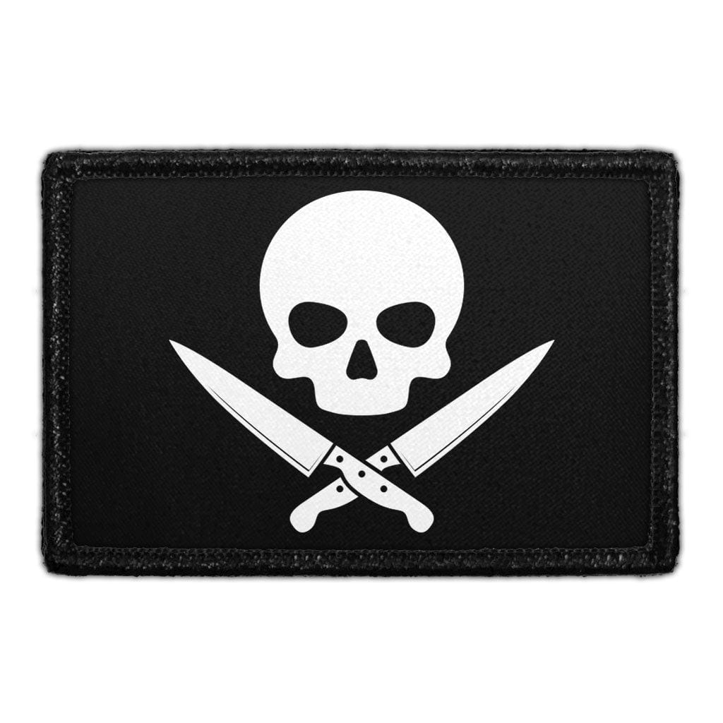 Skull With Knives - Removable Patch