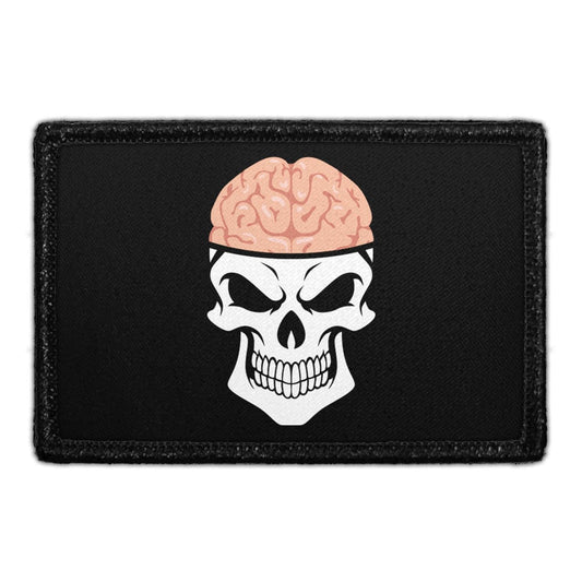 Skull With Brains - Removable Patch