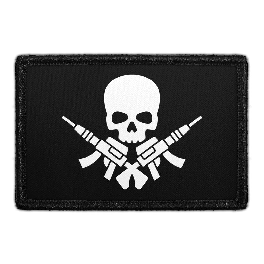 Skull With Guns - Removable Patch