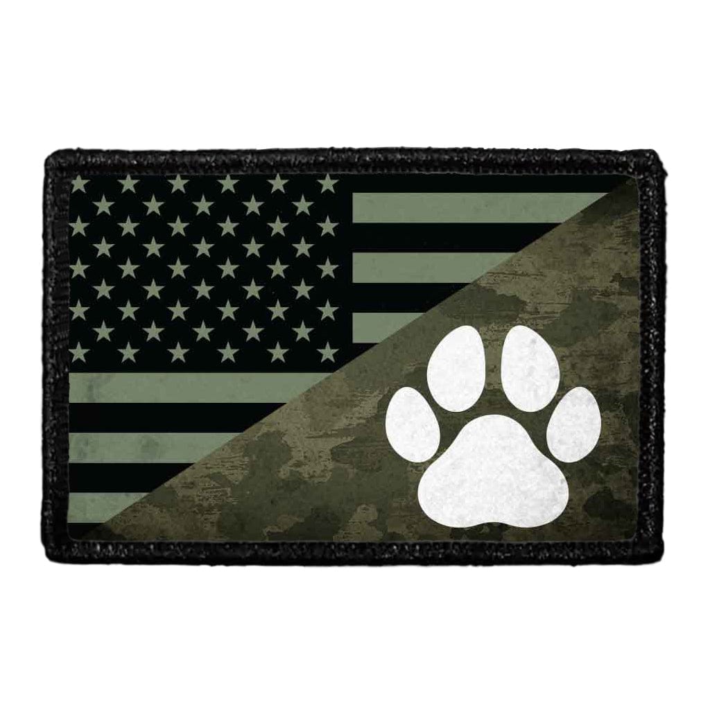 US Paw Flag - Camo - Removable Patch