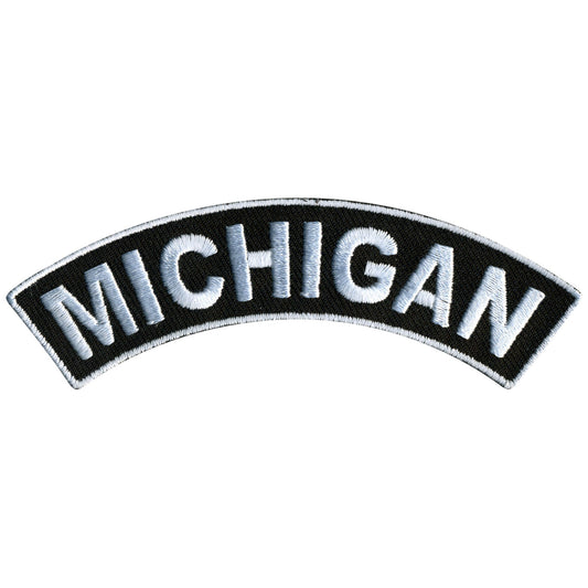Hot Leathers Michigan 4” X 1” Top Rocker Patch