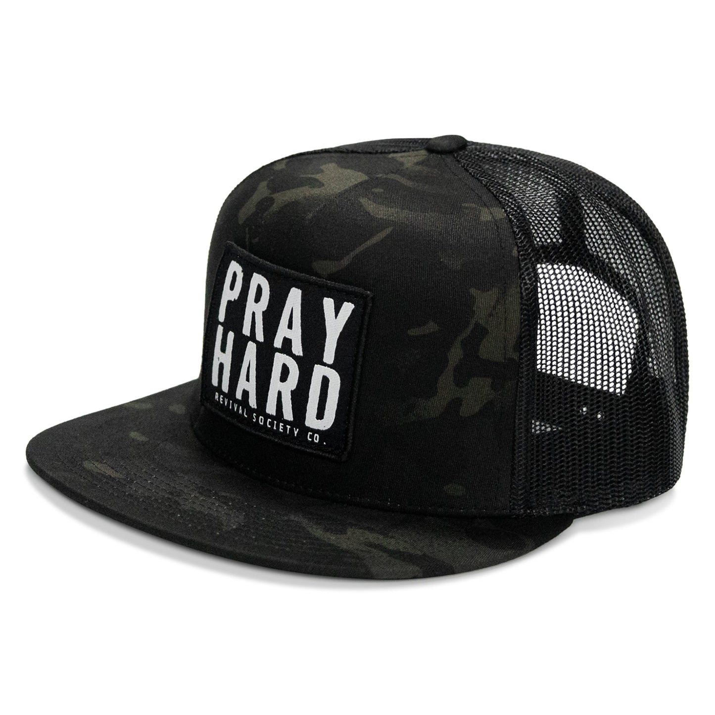 Pray Hard Patch Flatbill Hat