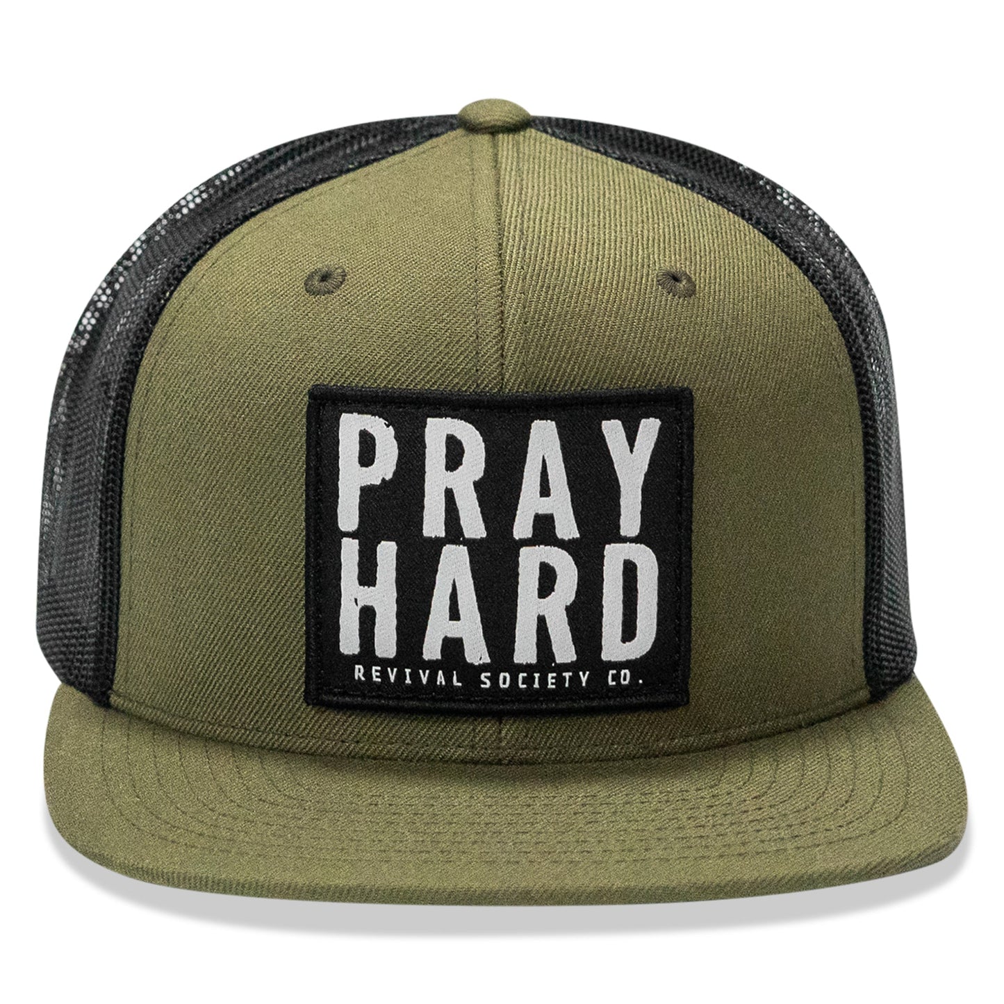 Pray Hard Patch Flatbill Hat