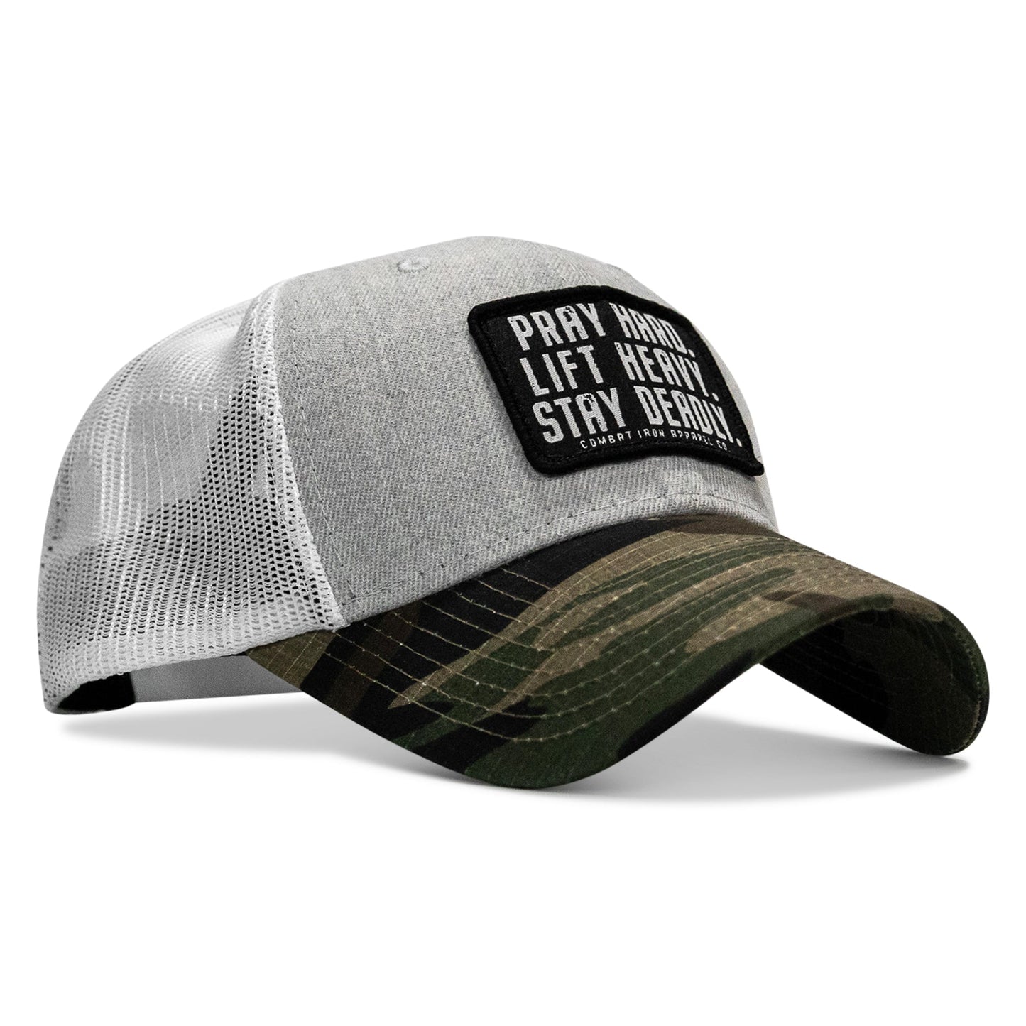 Pray Hard. Lift Heavy. Stay Deadly. Patch Original Ripstop Snapback Hat