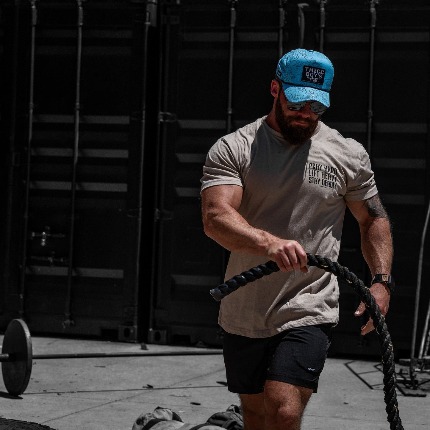 Pray Hard. Lift Heavy. Stay Deadly. V2 Men's T-Shirt