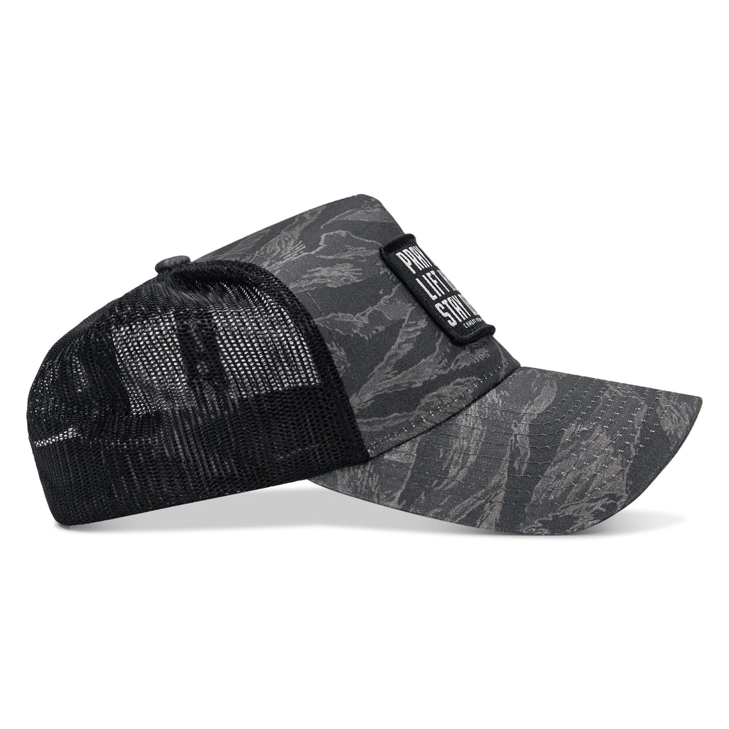 Pray Hard. Lift Heavy. Stay Deadly. Patch Five Panel Breacher Snapback Hat