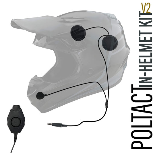 Tactical In-Helmet & Push To Talk Kit - BaoFeng: UV9G, UV9R, UV9R Plus, UV9R Pro, BF-A58, BF-558, BF-N9, UV-XR, GT-3WP, BF-9700, UV-5S, BF-R760, UV-82WP