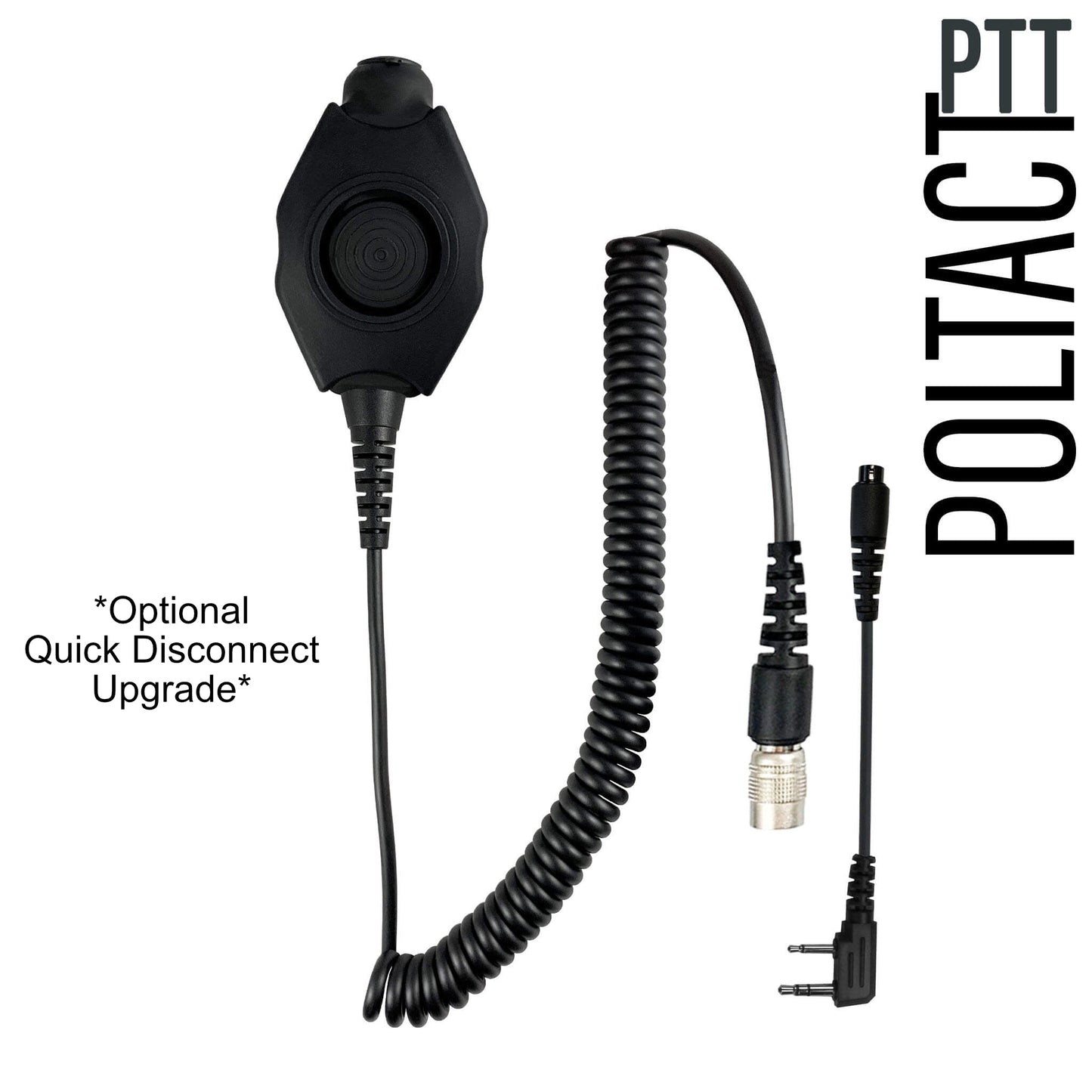PolTact V2 Tactical Comms Helmet Headset w/ Active Hearing Protection - 2 Pin Kenwood, Baofeng, BTECH, Rugged Radios, Diga-Talk, TYT, AnyTone, Alinco, Relm/BK Radio, Quansheng, Wouxon, Retevis