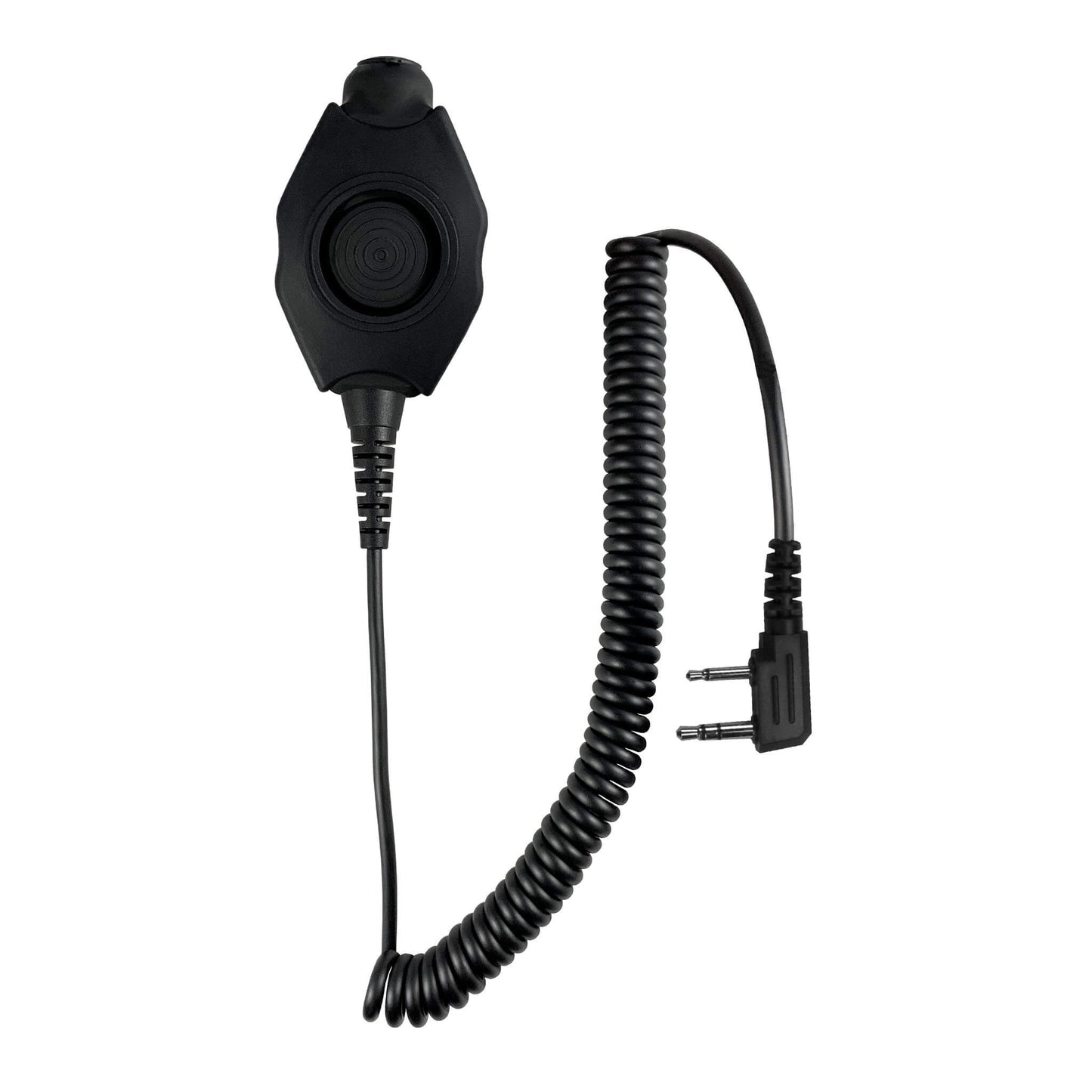 Tactical Radio Adapter/PTT for Headset(w/ Electret Mic): NATO/Military Wiring, OTTO, 3M Peltor ComTac, XPI, Helicopter, & More - 2 Pin Kenwood, Baofeng, BTECH, Rugged Radios, AnyTone, Alinco, Relm/BK Radio, Wouxon, Retevis