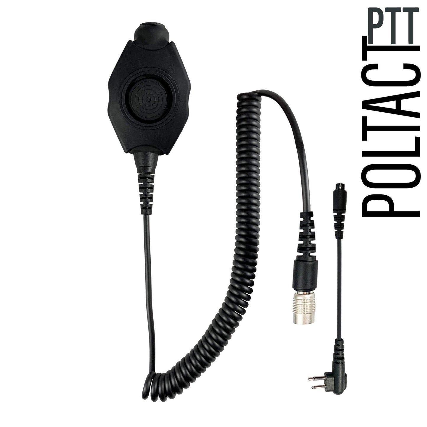 Tactical Radio Adapter/PTT for Headset(Hirose)(w/ Electret Mic): NATO/Military Wiring, OTTO, 3M Peltor ComTac, XPI, Helicopter, & More - Yaesu 2 Pin: FT-65, FT25, FT-4XR, FT-4V