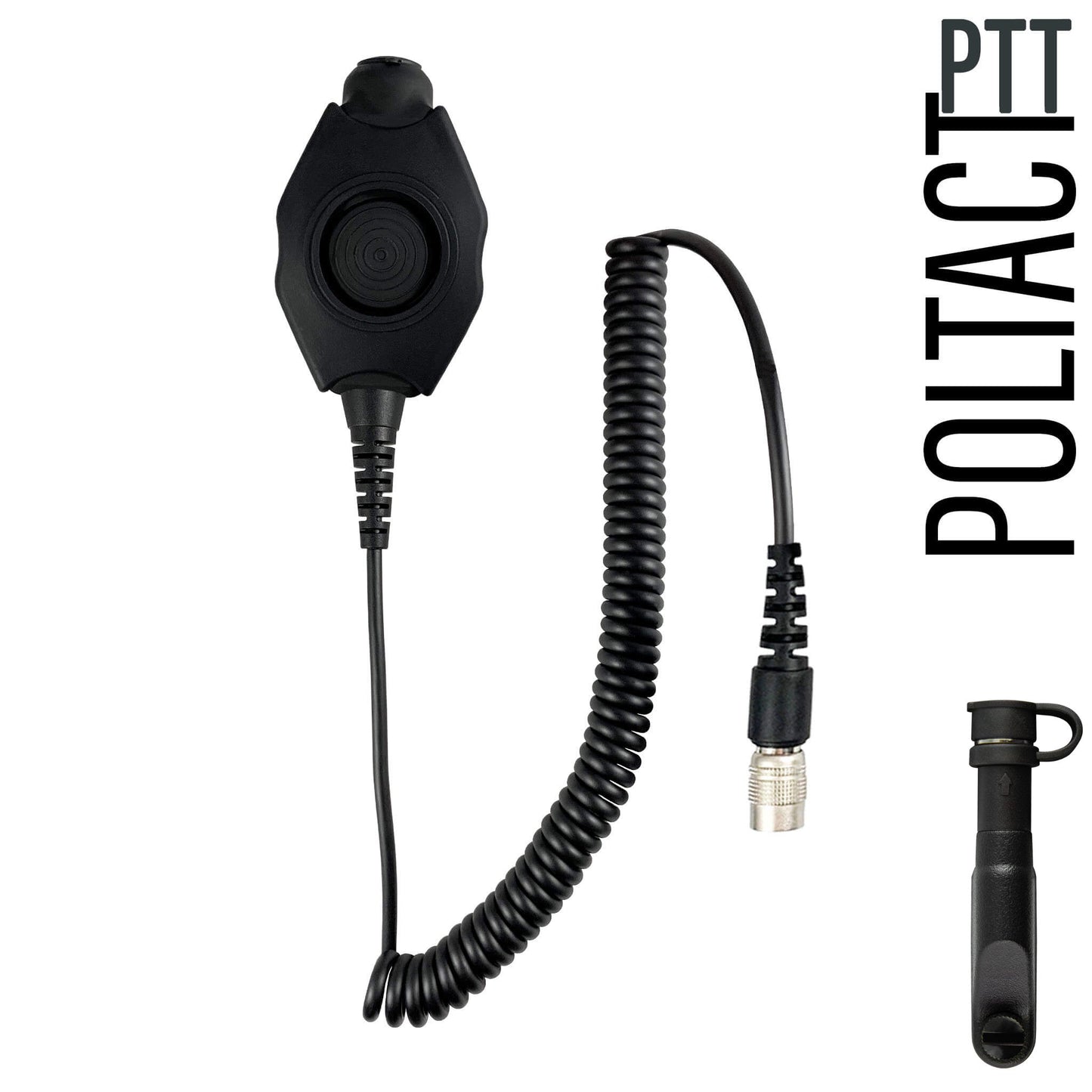 Tactical Mic / Earpiece / Tactical PTT Adapter Kit With Quick Disconnect (Hirose) Connector - Harris/Tait TP3000/7110/7100/8000/9000 Series
