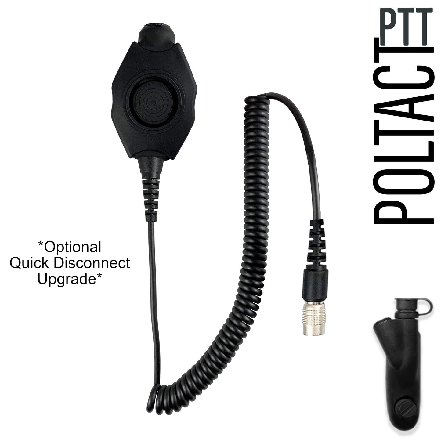 PolTact V2 Tactical Comms Helmet Headset w/ Active Hearing Protection - Motorola: HT750/1250/1550, MTX850/950/960/8250/9250, PR860 & More