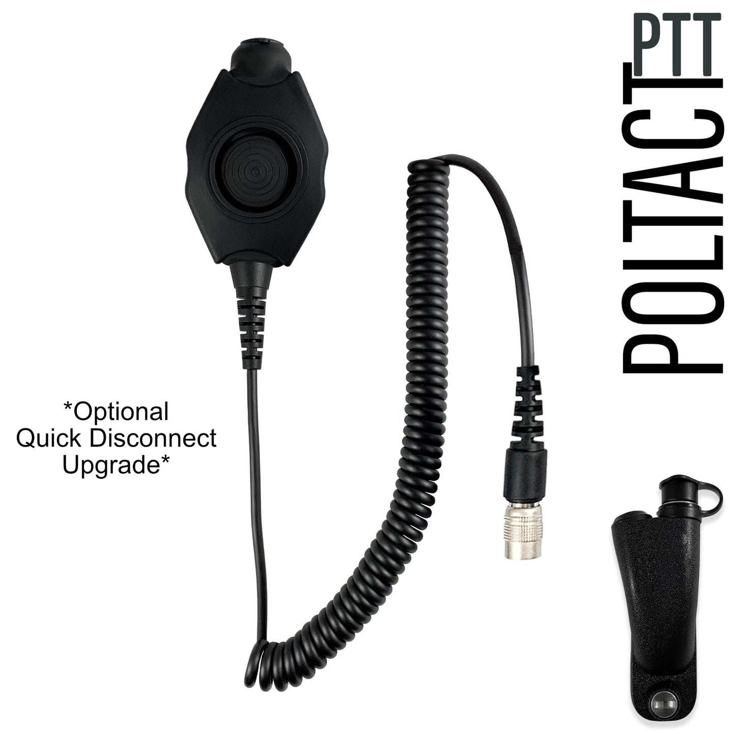 PolTact V2 Tactical Comms Helmet Headset w/ Active Hearing Protection - Motorola: APX (Apex) Series, XPR Series, SRX2200, & More