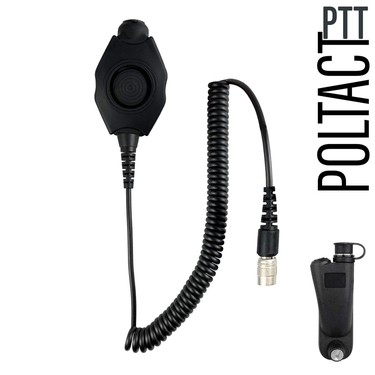 Tactical Radio Amplified PTT for Headset w/ Quick Disconnect(Hirose): NATO/Military Wiring, Gentex, Ops-Core, OTTO, 3M Peltor ComTac, XPI, MSA, Helicopter, & More - Maxon/Tecnet, RCA - PRODIGI Digital & More