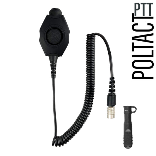 Tactical Radio Adapter/PTT for Headset w/ Quick Disconnect(Hirose): NATO/Military Wiring, Gentex, Ops-Core, OTTO, 3M Peltor ComTac, XPI, Helicopter, & More - Motorola: R5, XPR3300/XPR3300, XPR3500/XPR3500e, DP3441, DP3661, DP2400/e, DP2600/e & More