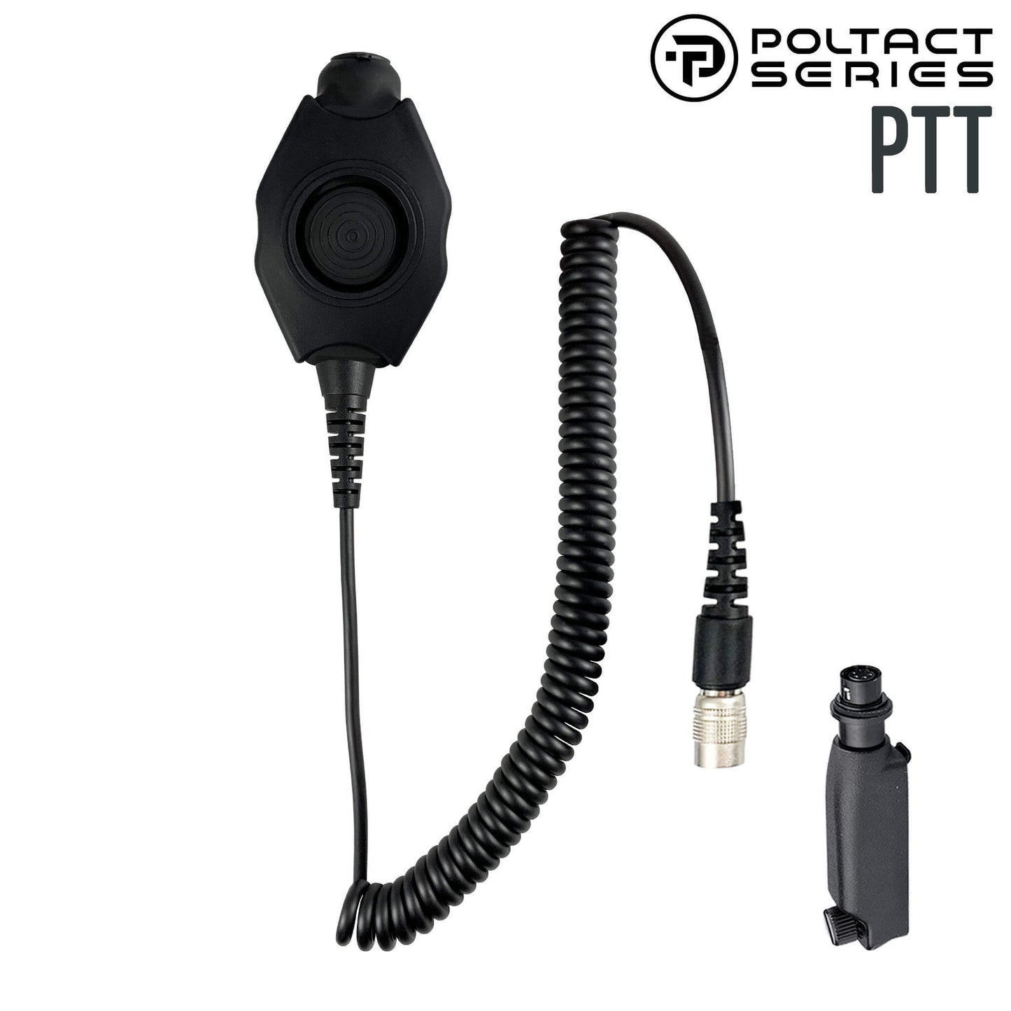 PolTact V1 Tactical Comms Headset w/ Active Hearing Protection & Quick Disconnect (Hirose) Adapter - Sepura Tetra STP8000, STP9000, SBP/SCP/SEP8000, SC20, SC21 & more