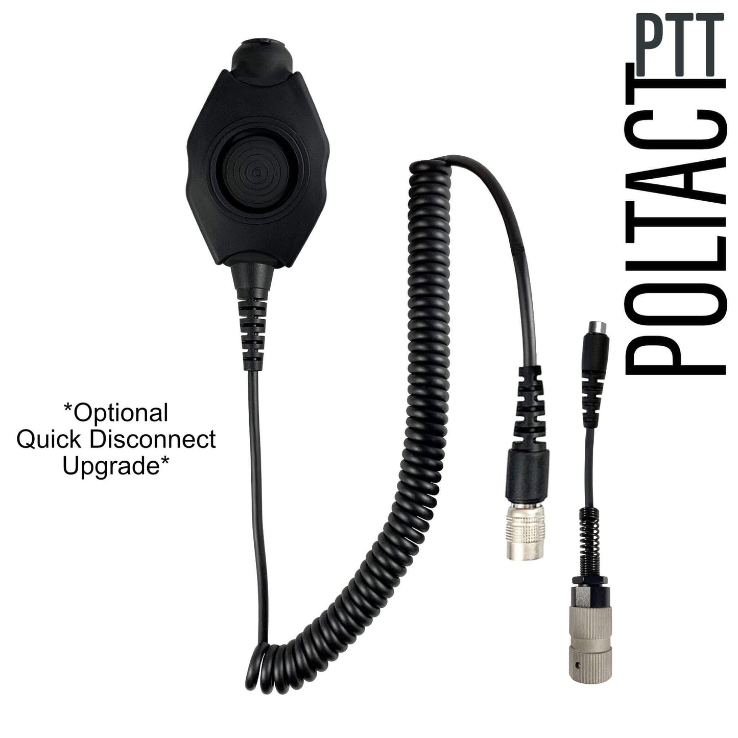 PolTact V2 Tactical Comms Helmet Headset w/ Active Hearing Protection - Harris/Thales/Tri- PRC, Falcon Series, MBITR Series, (NATO U229/U329 Connector)