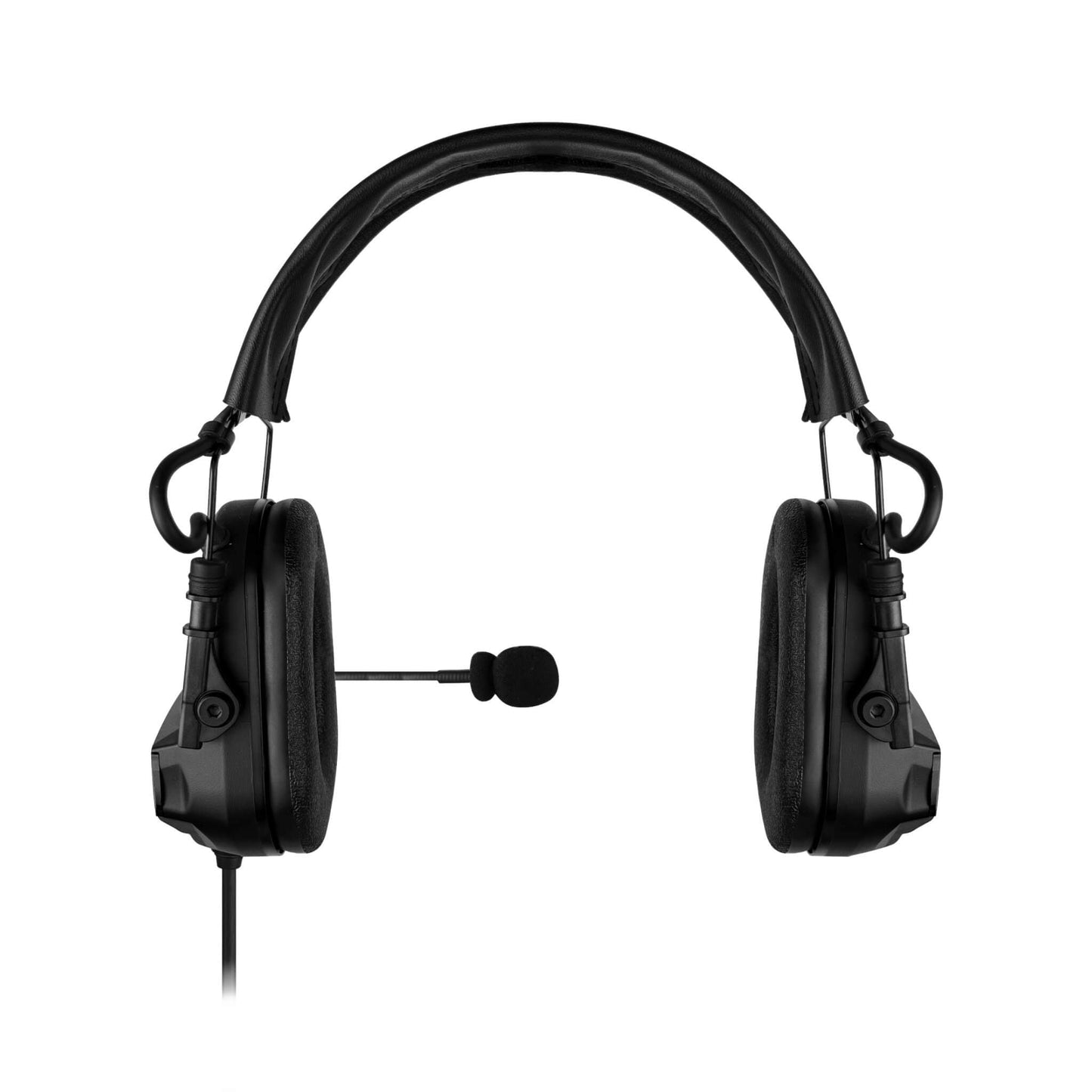 PolTact V1 Tactical Comms Headset w/ Active Hearing Protection & Quick Disconnect (Hirose) Adapter - Icom IC-SAT100, F52D/62D, F3261/3360/3400, F4400/5400/6400, F7010, F9011, M85 & More