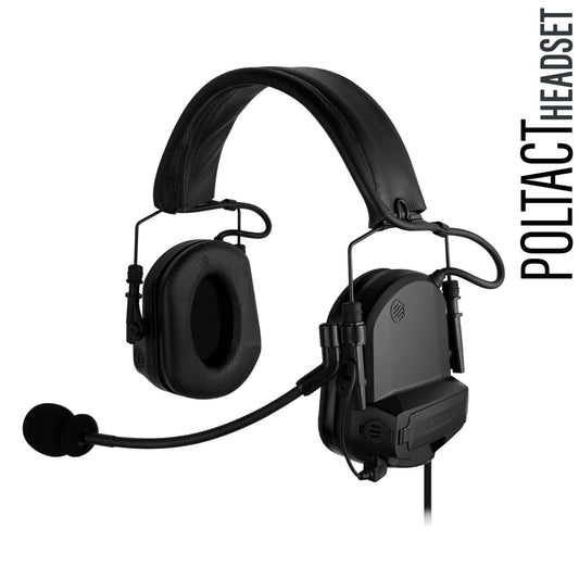 PolTact V1 Tactical Comms Headset w/ Active Hearing Protection - Headset Only - NATO Wired