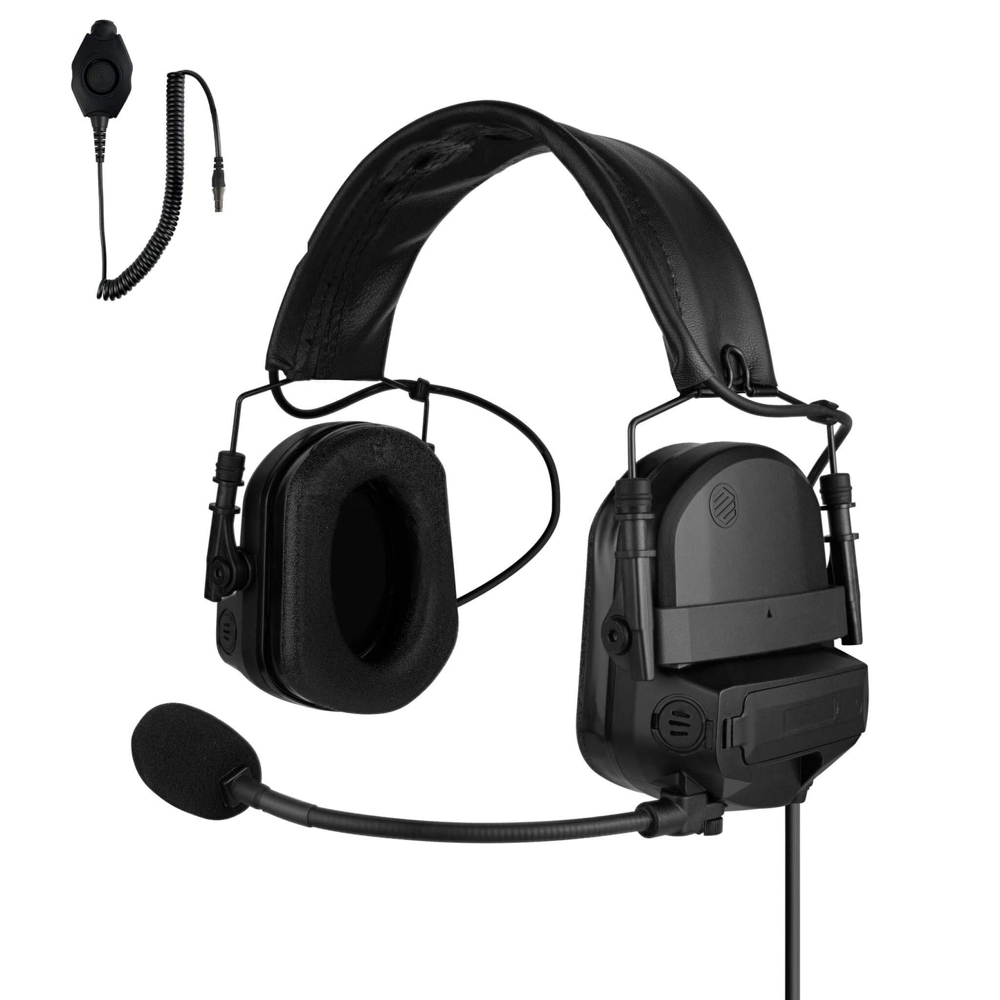 PolTact V2 Tactical Comms Helmet Headset w/ Active Hearing Protection - Harris Falcon III RF-7800S SPR - 9 Pin Fischer Connector