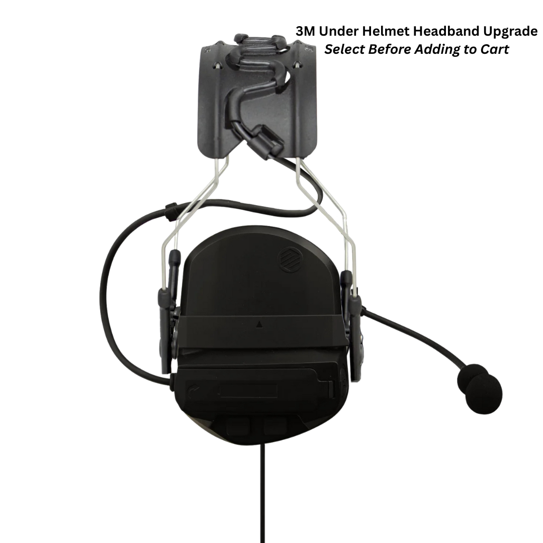PolTact V2 Tactical Comms Helmet Headset w/ Active Hearing Protection & Quick Disconnect (Hirose) Adapter - Sepura Tetra STP8000, STP9000, SBP/SCP/SEP8000, SC20, SC21 & more