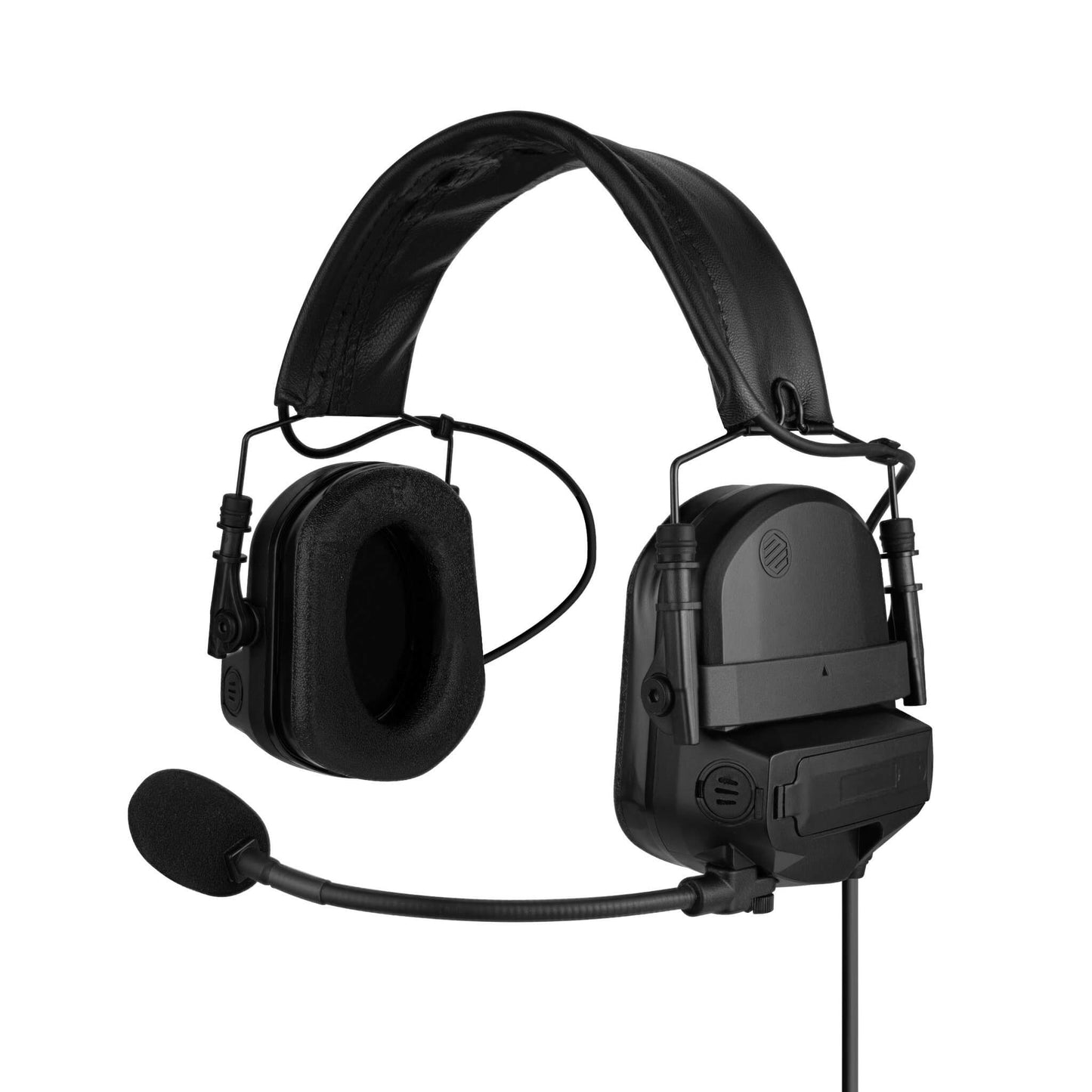 PolTact V2 Tactical Comms Helmet Headset w/ Active Hearing Protection - 2 Pin Motorola HYT Tekk BearCom Blackbox & More