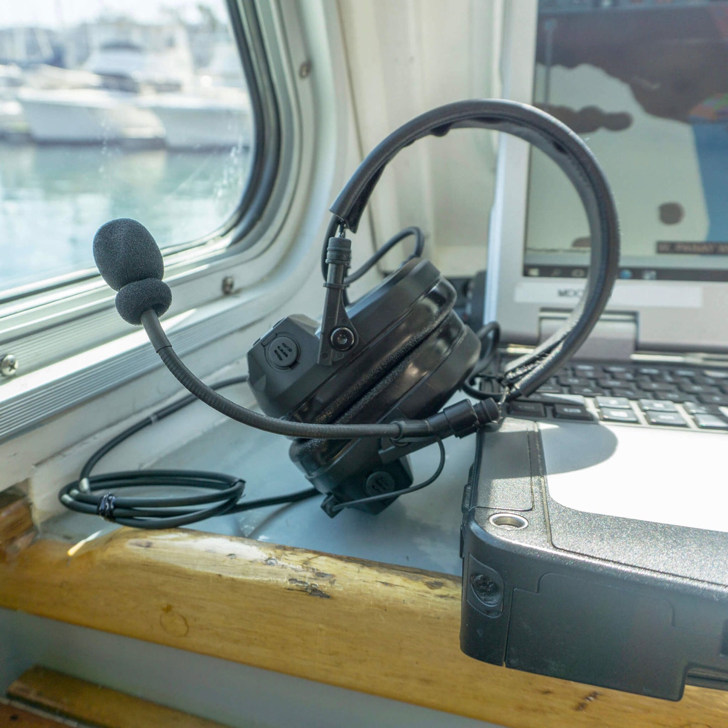 PolTact V2 Tactical Comms Helmet Headset w/ Active Hearing Protection - EF Johnson: All 51, 5000, 5100, 7700, 8100 Series, Ascend, Kenwood VP400, VP600, VP900 & More