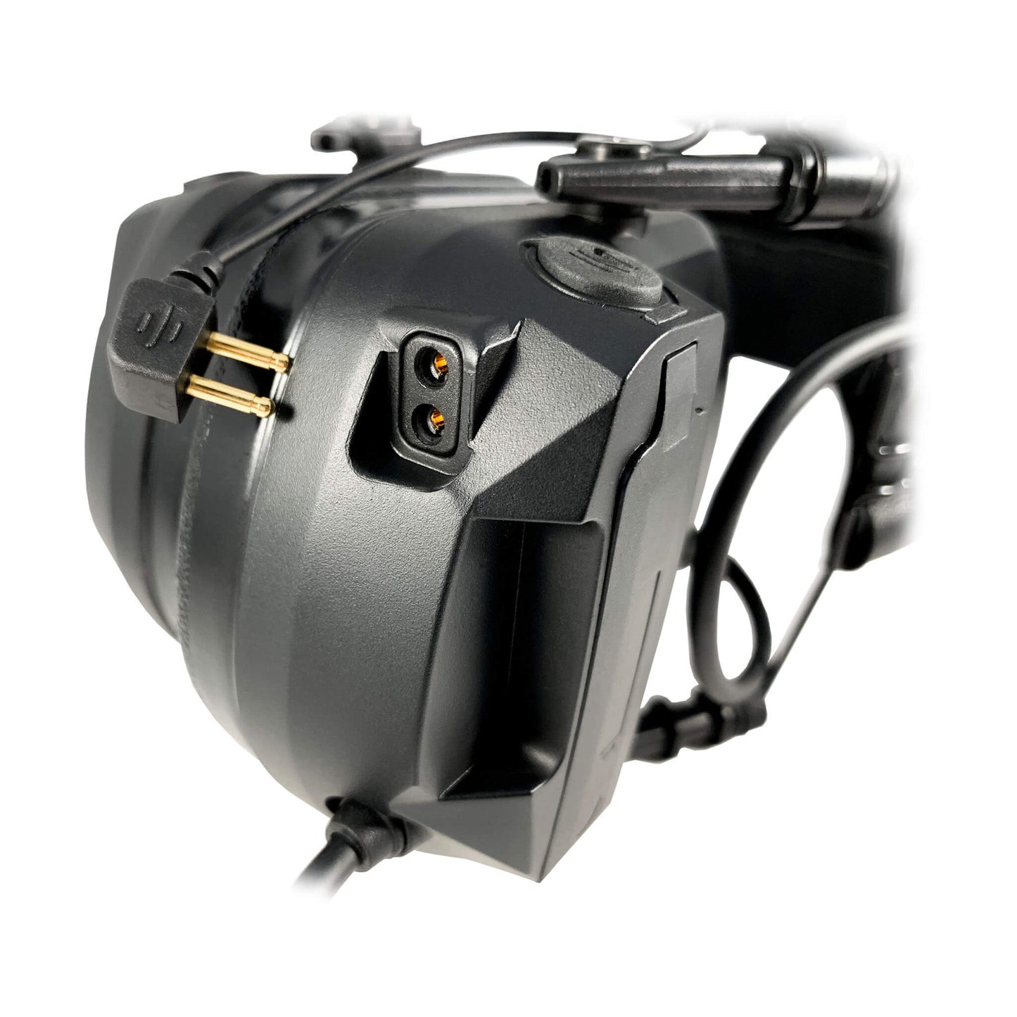 PolTact V1 Tactical Comms Headset w/ Active Hearing Protection & Quick Disconnect (Hirose) Adapter - All Kenwood Multi-Pin TK & NX Series