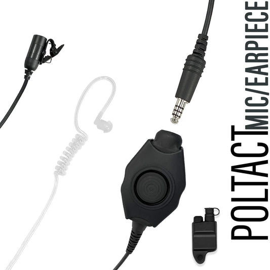 Tactical Mic / Earpiece / Tactical PTT Adapter Kit With Quick Disconnect (Hirose) Connector - Harris, M/A-Com: All P5300 P5400 P5500 P7300 Series, XG-15/25/75, XL-45, XL-95 & More
