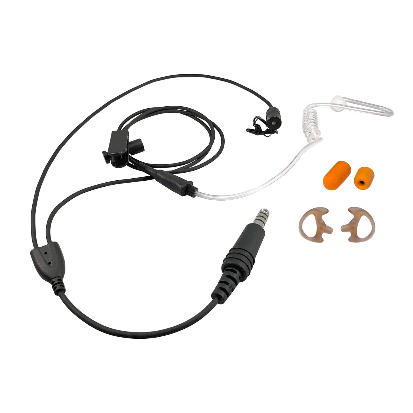 Tactical Mic / Earpiece / Tactical PTT Adapter Kit With Quick Disconnect (Hirose) Connector - Harris, M/A-Com: All P5300 P5400 P5500 P7300 Series, XG-15/25/75, XL-45, XL-95 & More