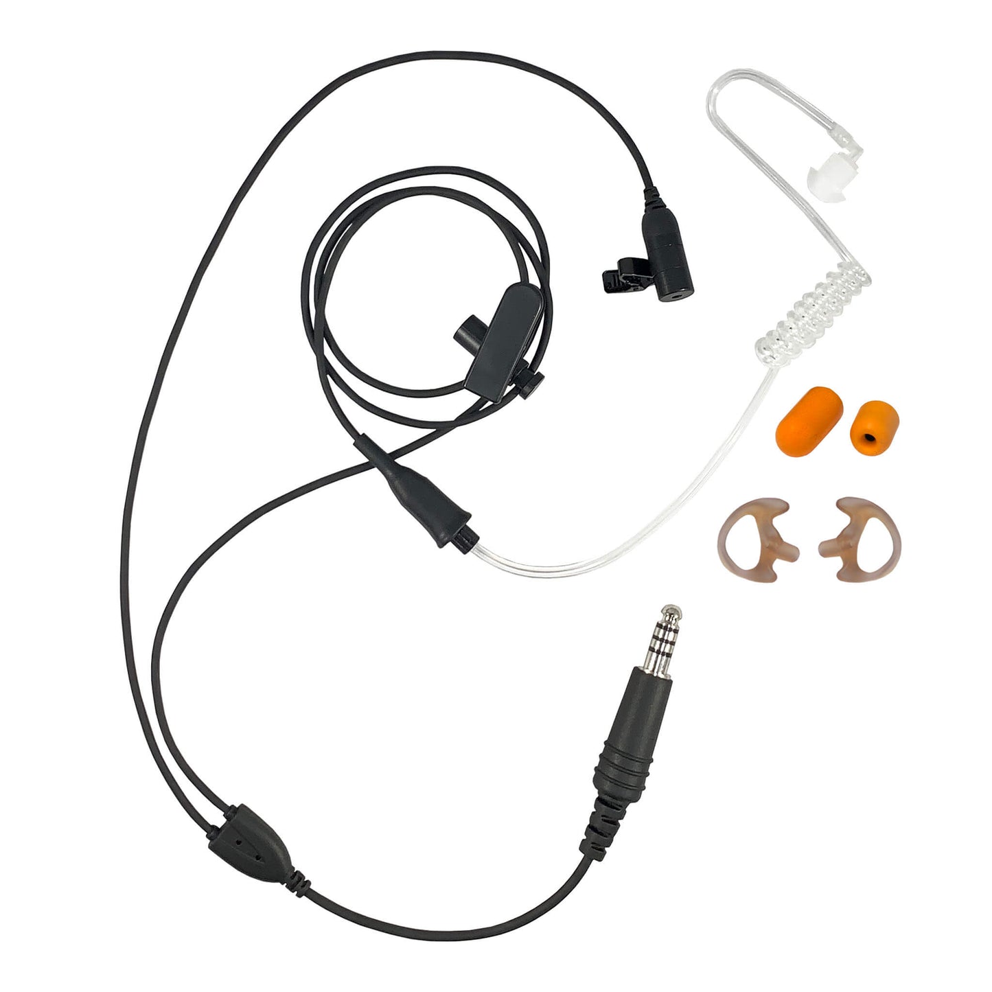 Tactical Mic / Earpiece / Tactical PTT Adapter Kit With Quick Disconnect (Hirose) Connector - Motorola APX (Apex) Series, XPR Series, SRX2200, & More