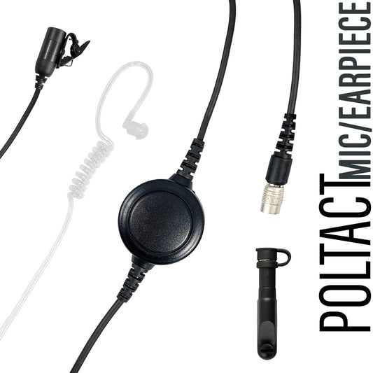Tactical Mic / Earpiece / PTT Kit With Quick Disconnect (Hirose) Connector - Harris/Tait TP3000/7110/7100/8000/9000 Series