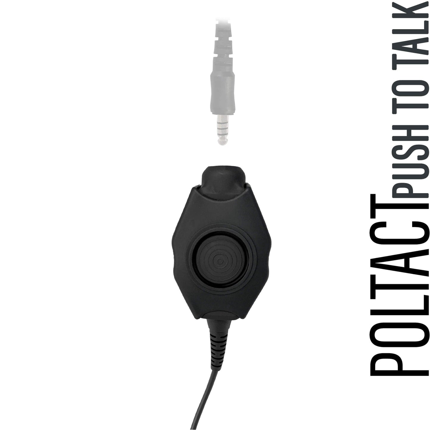 Tactical Radio PTT(Straight Cable) for Headset w/ Quick Disconnect (Hirose): NATO/Military Wiring, Gentex, Ops-Core, OTTO, Select Peltor Models, Helicopter - Replacement/Upgrade - No Adapter