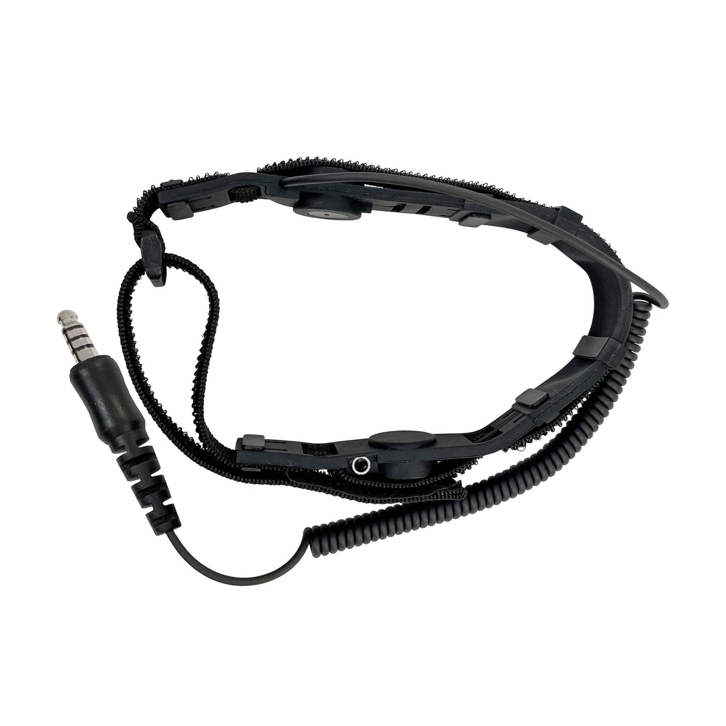 PolTact Tactical Throat Mic w/ Acoustic Tube Earpiece & 3.5mm w/ NATO Wired TP-120/U174- Headset Only